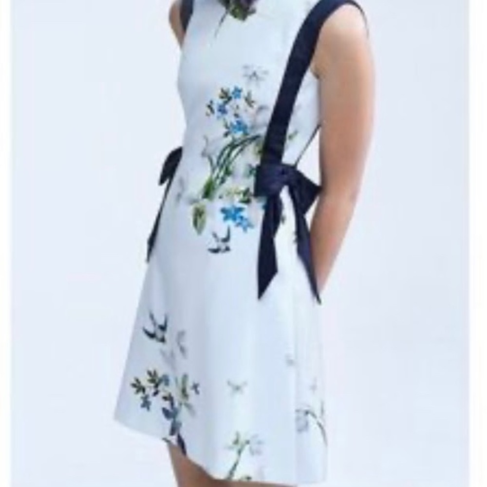 TED BAKER LONDON Sipnela Spring Meadow Bow detail dress.